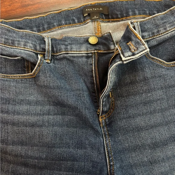 Ann Taylor Dark Blue Jeans: The Taper - Picture 3 of 9